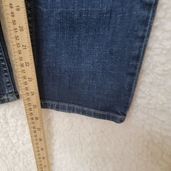 Vera Wang Jeans Womens 8 Blue 30X26 Straight Leg Maggie Stretch Cotton Midrise - Picture 7 of 10